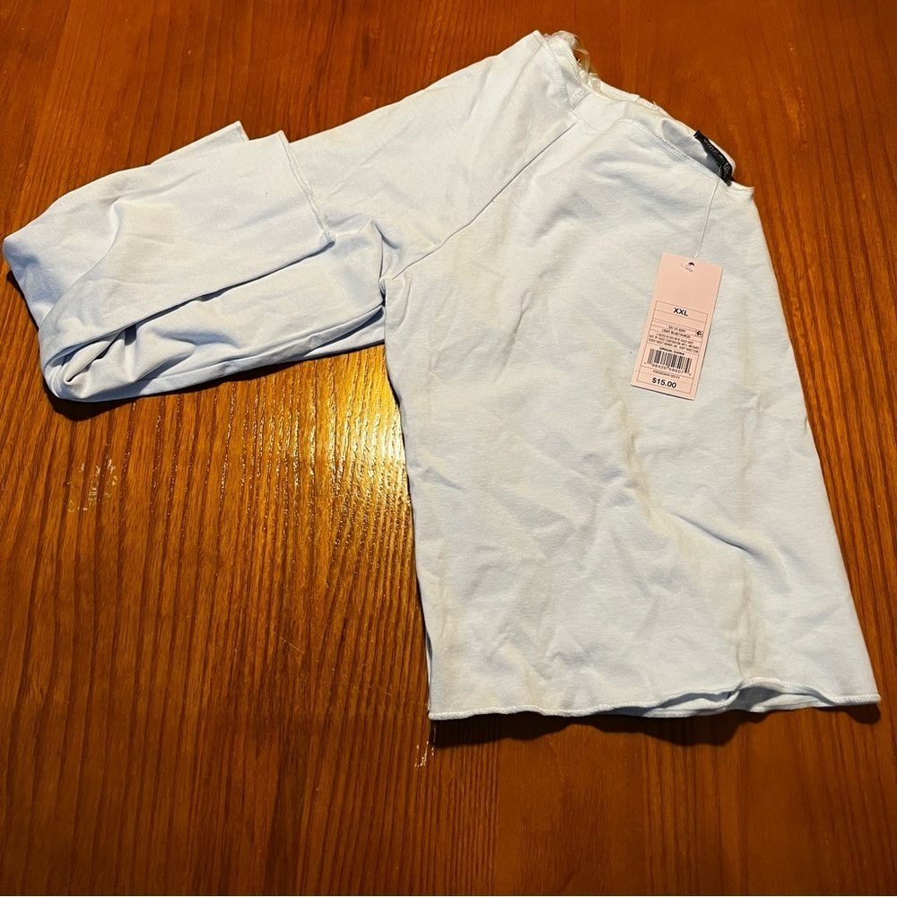 Wild Fable Women's Light Blue V Neck Long Sleeve Top XXL - Picture 3 of 5